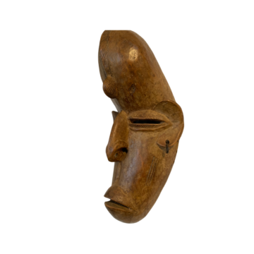 Masque Bambara avec Boucles d'Oreilles â Un Chef-d'Ćuvre de Symbolisme et d'Artisanat